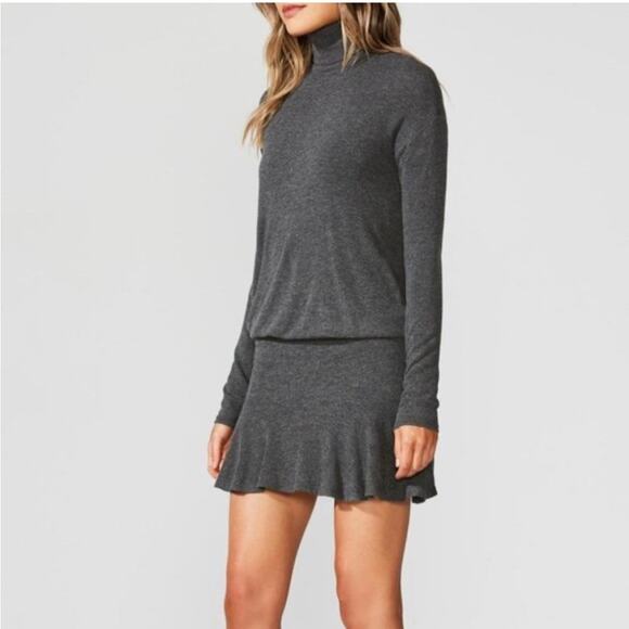 Bailey 44 Anastasia Gray Wool Blend Turtleneck Long Sleeve Sweater Dress Small - Picture 3 of 14